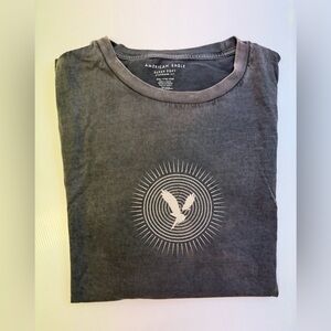 T348- American Eagle Outfitters Charcoal Graphic Tee